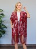 Lace Kimono W/ Embroidered Pattern